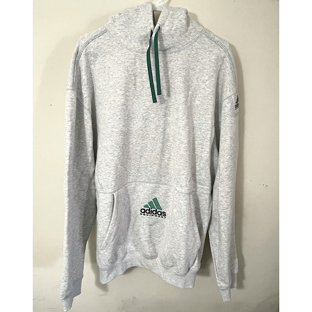 Adidas Originals EQT Hoody Sweatshirts Men Light Grey Heather, Large